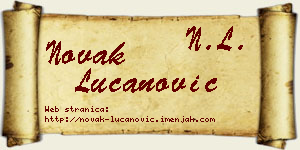 Novak Lučanović vizit kartica